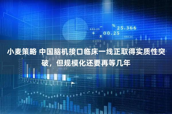 小麦策略 中国脑机接口临床一线正取得实质性突破，但规模化还要再等几年